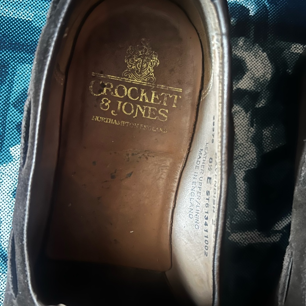 Crockett & Jones Brown Suede Tassel Loafers 9.5D - Picture 2 of 12